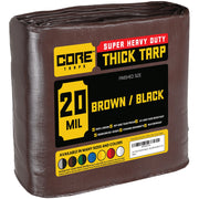 Core Tarps CT-702 Poly Tarp, Brown - 12' x 12'
