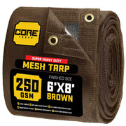 Core Tarps CT-802 Mesh Tarp, Brown - 6' x 8'