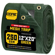 Core Tarps CT-803 Mesh Tarp, Green - 12' x 20'