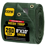 Core Tarps CT-803 Mesh Tarp, Green - 8' x 10'