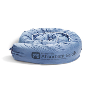 New Pig PIG 105 Polypropylene Absorbent Sock, 4' Long, Blue, 12/Case - Default Title