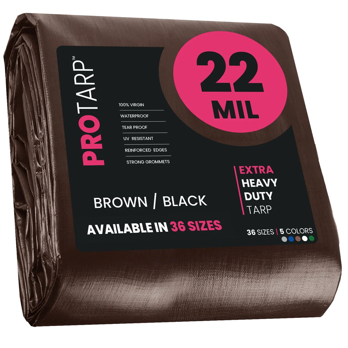 ProTarp PT-202 Poly Tarp, Brown - 100' x 100'