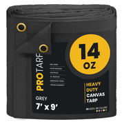 ProTarp PT-301 Canvas Tarp, Gray - 7' x 9'
