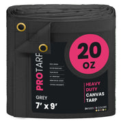 ProTarp PT-401 Canvas Tarp, Gray - 7' x 9'