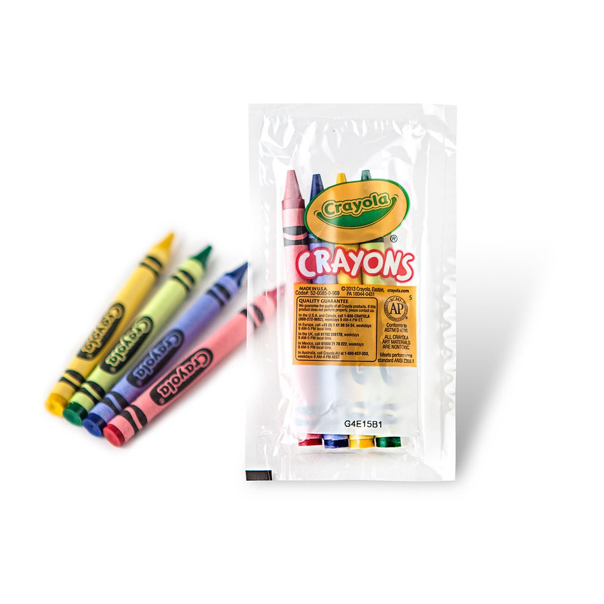 Crayola Wrap Pack, Assorted, 360/Case - 4-Count Standard