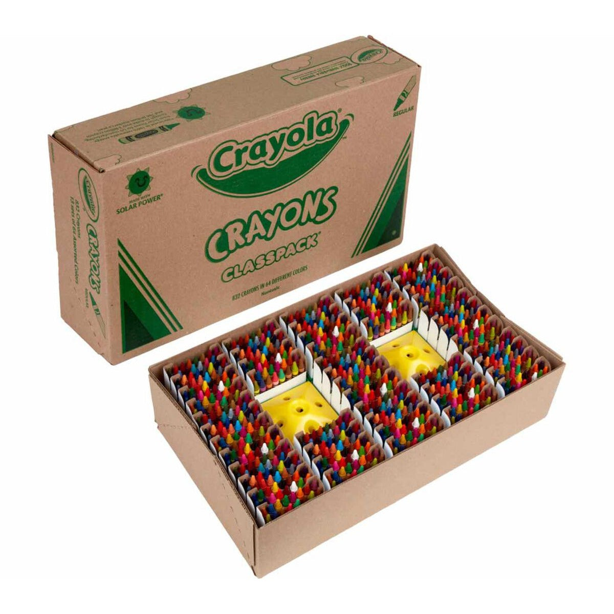 Crayola 528019 Wax Crayon, 64 Colors, Assorted - Default Title
