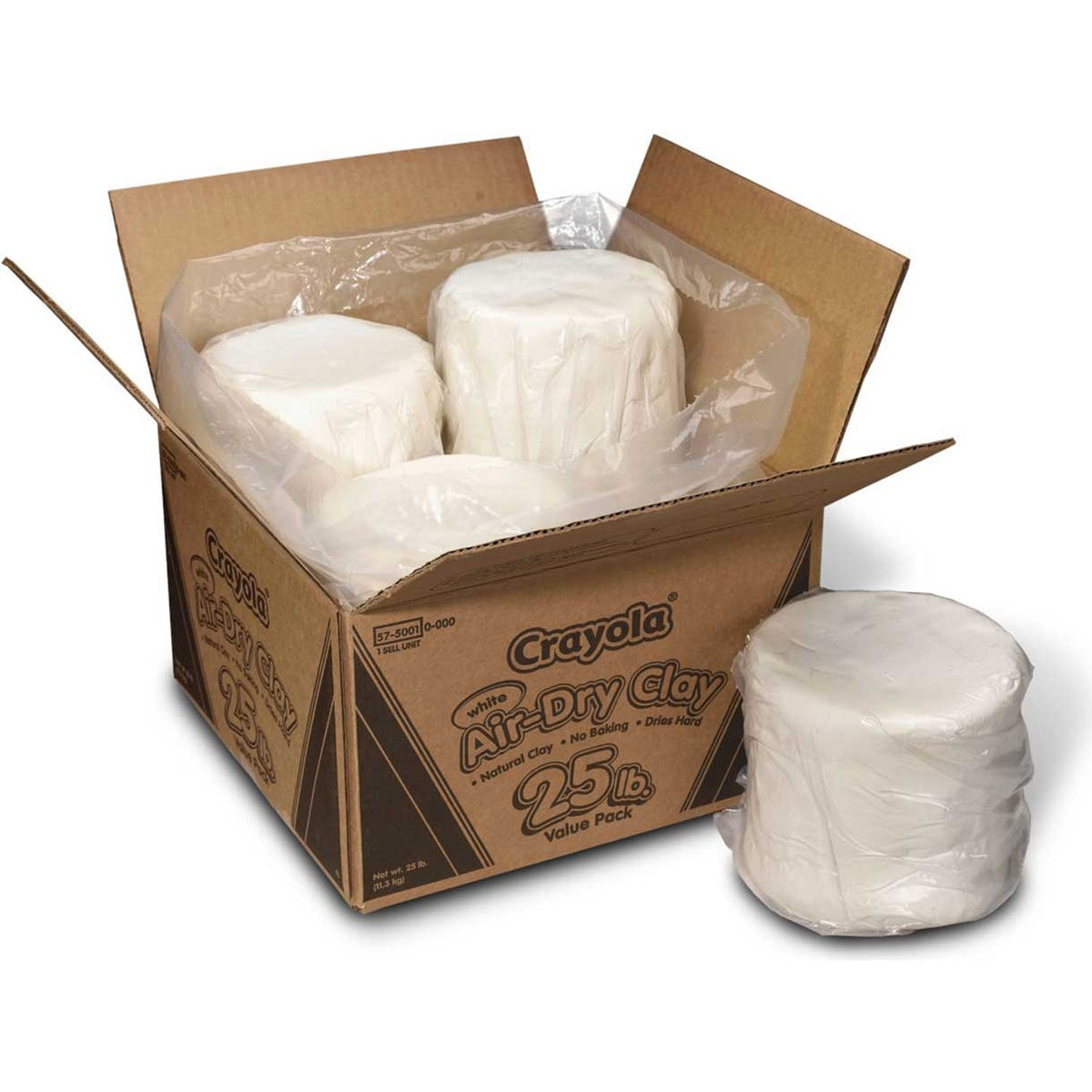 Crayola Clay, 1 Color, White - 25 lb.