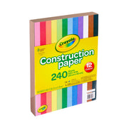 Crayola 993200 Construction Paper, 9" x 12", Assorted, 240/Pack - photo 2