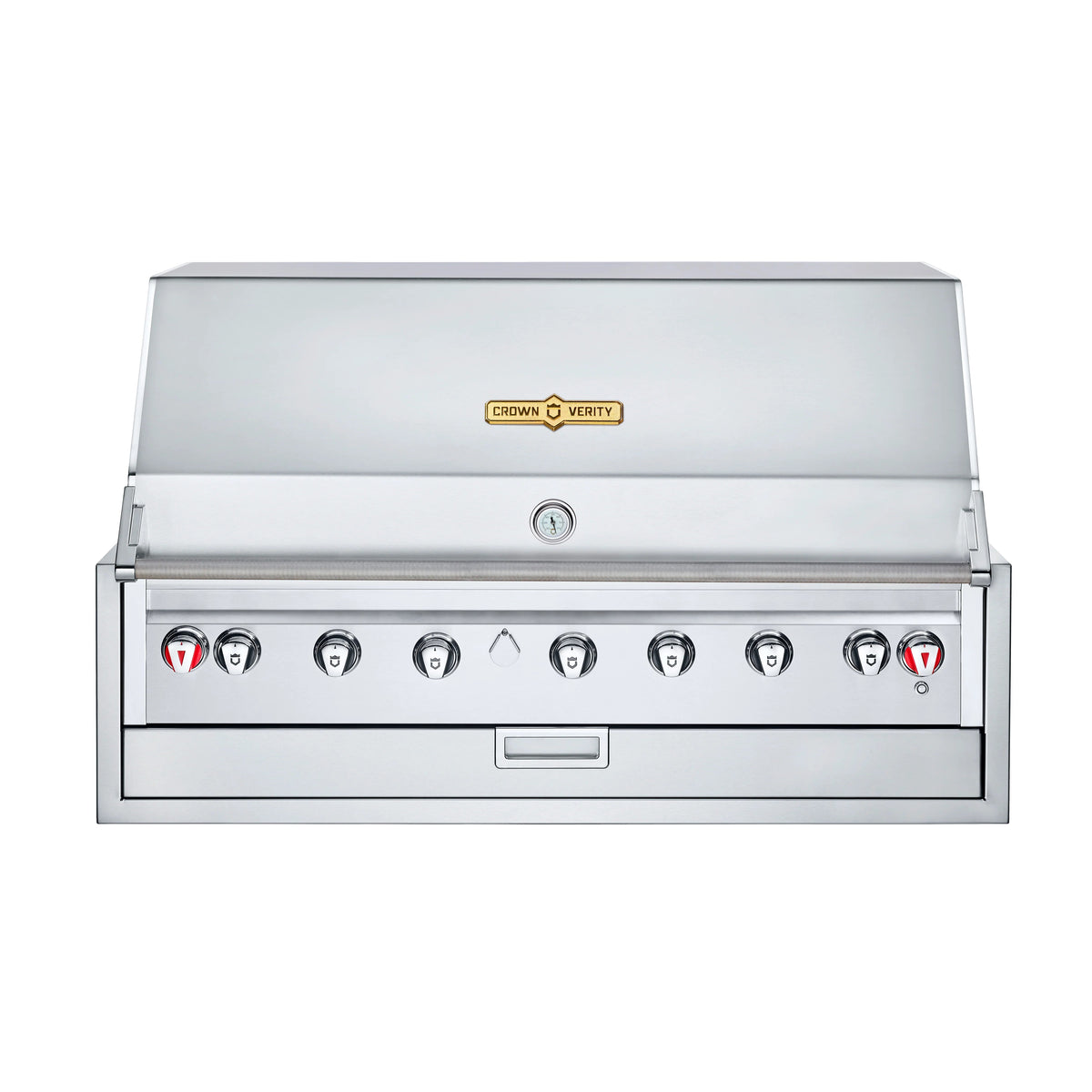 Crown Verity Stainless Steel Built-In Grill, 55 3/4" Wide, Silver - 25"