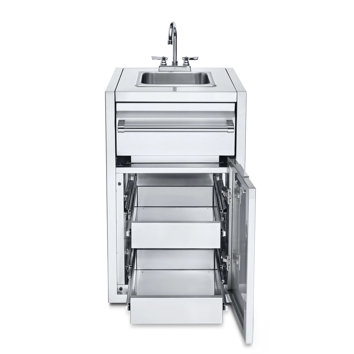 Crown Verity IBISC-SK-2D Stainless Steel Cabinet, 29 1/8" x 21 1/2", Silver - Default Title