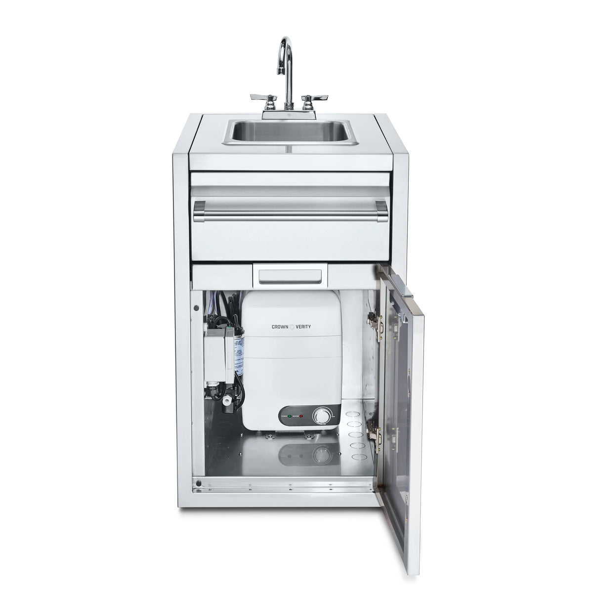 Crown Verity IBISC-SK-WH Stainless Steel Cabinet, 29 1/8" x 21 1/2", 120V - Default Title