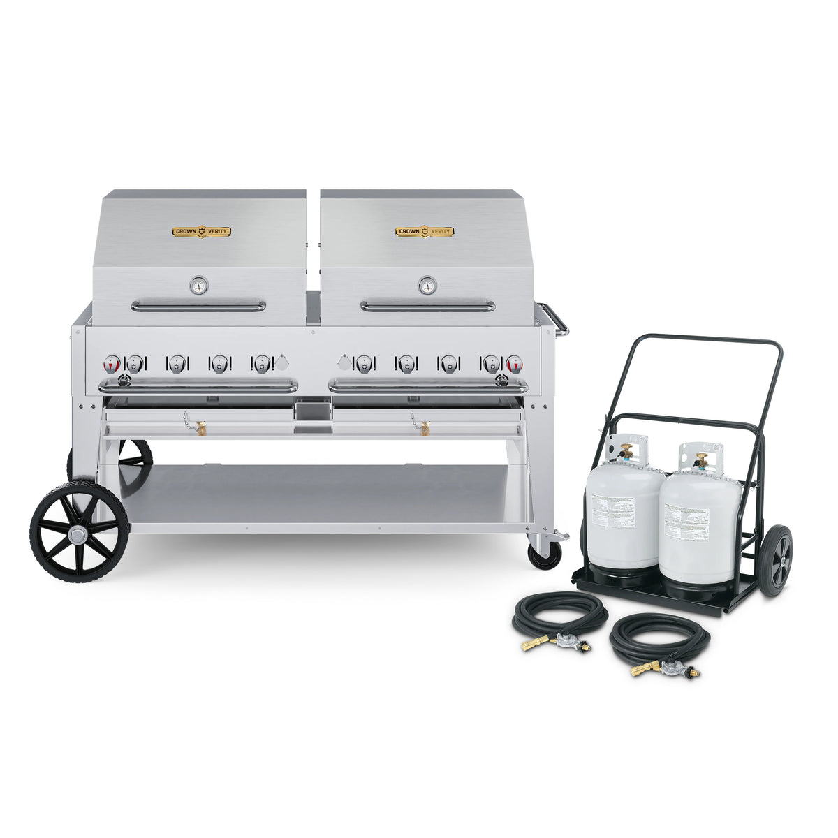 Crown Verity MCC Stainless Steel Outdoor Grill, 69" Wide - 52"