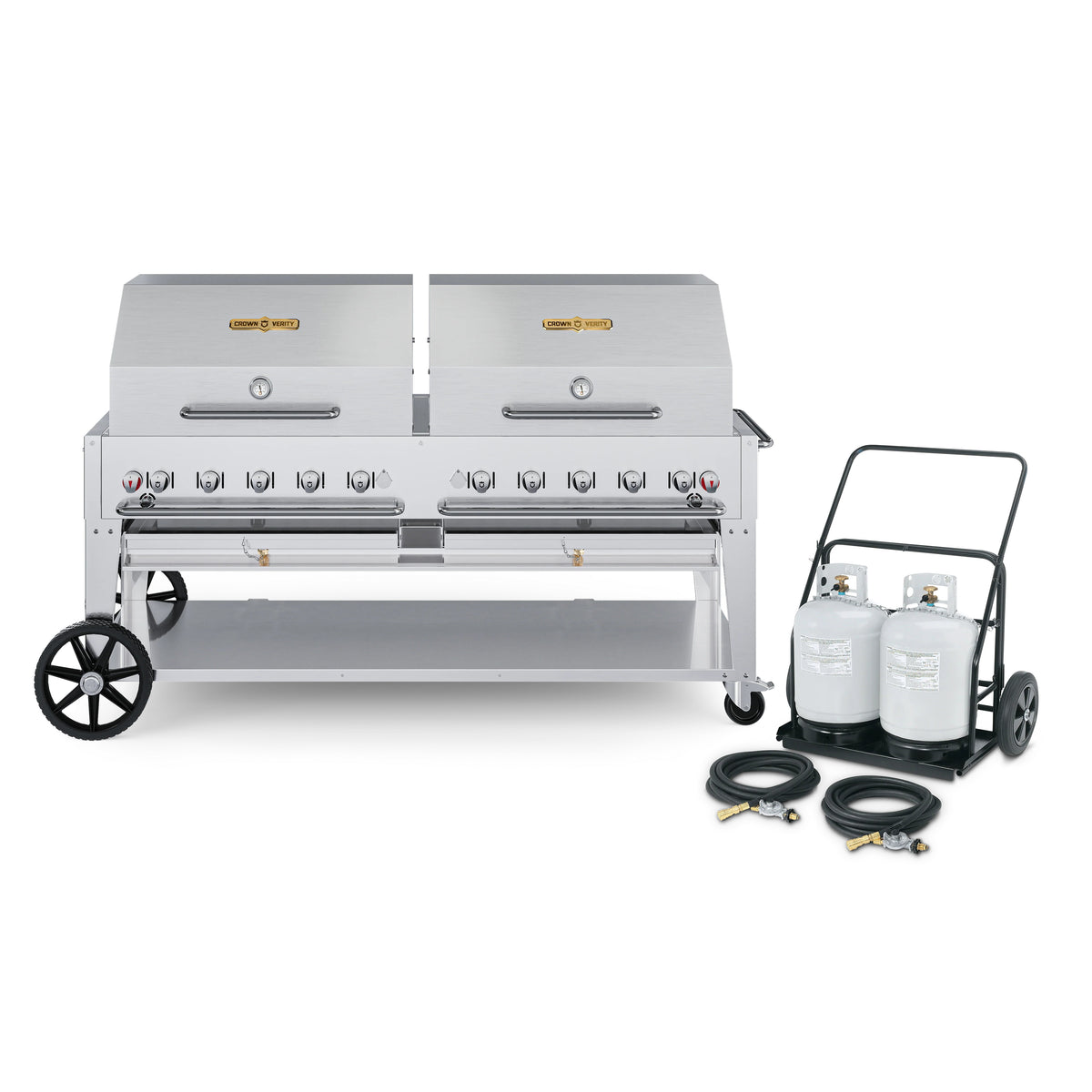 Crown Verity MCC Stainless Steel Outdoor Grill, 81" Wide - 52"
