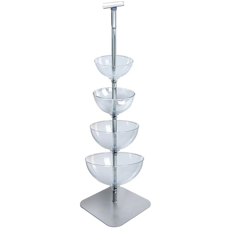 Azar Displays Floor Display, 60" High - 10"-16" 4-Tier