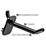 Azar Displays 800002 Polycarbonate Hook, 2" Long, 50/Case - photo 2