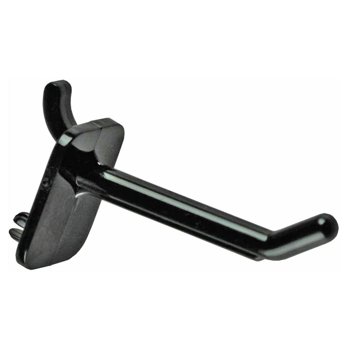 Azar Displays 800002 Polycarbonate Hook, 2" Long, 50/Case - Black