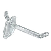 Azar Displays 800002 Polycarbonate Hook, 2" Long, 50/Case - Clear