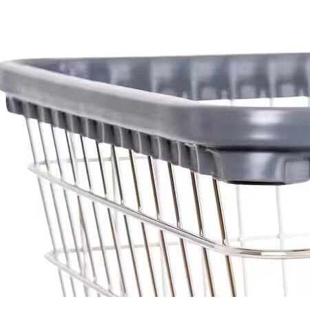 R&B Wire Products, Inc. Metal Laundry Cart, Silver - photo 2