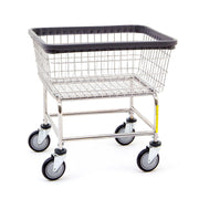 R&B Wire Products, Inc. Metal Laundry Cart, Silver - 26 1/2"