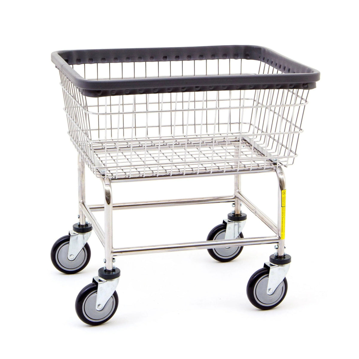 R&B Wire Products, Inc. Metal Laundry Cart, Silver - 26 1/2"
