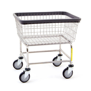 R&B Wire Products, Inc. Metal Laundry Cart, Silver - 26 1/2"