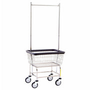 R&B Wire Products, Inc. Laundry Cart, Silver - 26 1/2"