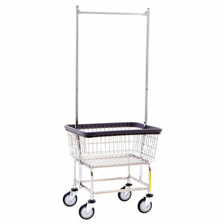 R&B Wire Products, Inc. Laundry Cart, Silver - 26 1/2"