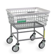 R&B Wire Products, Inc. Metal Laundry Cart, Silver - 26 1/2"