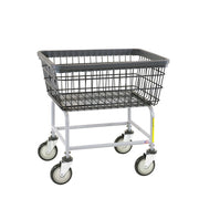 R&B Wire Products, Inc. Metal Laundry Cart, Black - 26 1/2"