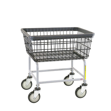 R&B Wire Products, Inc. Metal Laundry Cart, Black - 26 1/2"