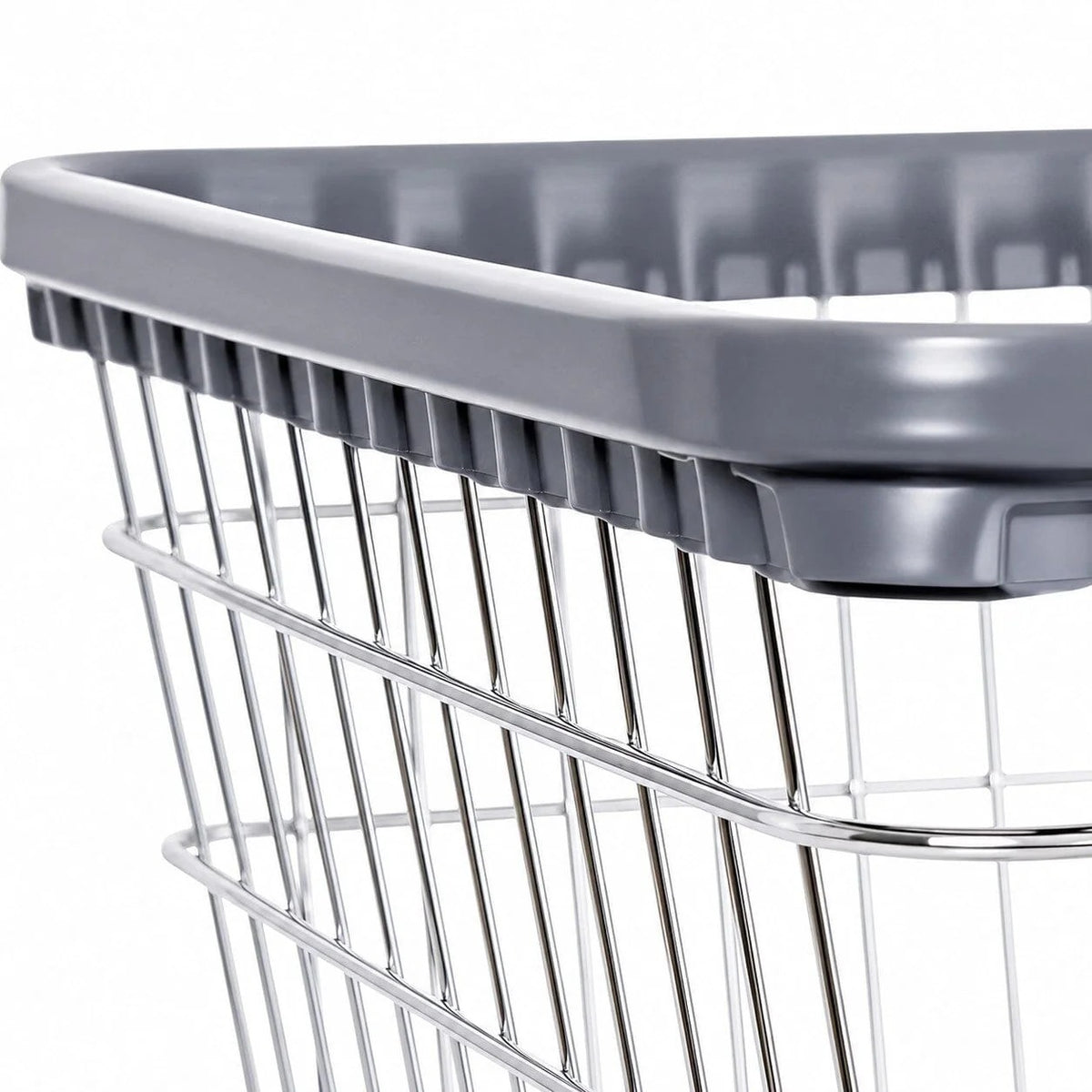 R&B Wire Products, Inc. Metal Laundry Cart, Silver - photo 3