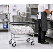 R&B Wire Products, Inc. Metal Laundry Cart, Silver - photo 4