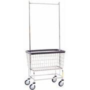 R&B Wire Products, Inc. Laundry Cart, Silver - 34"