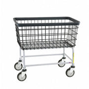R&B Wire Products, Inc. Metal Laundry Cart, Black - 34"