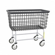 R&B Wire Products, Inc. Metal Laundry Cart, Black - 36 1/2"