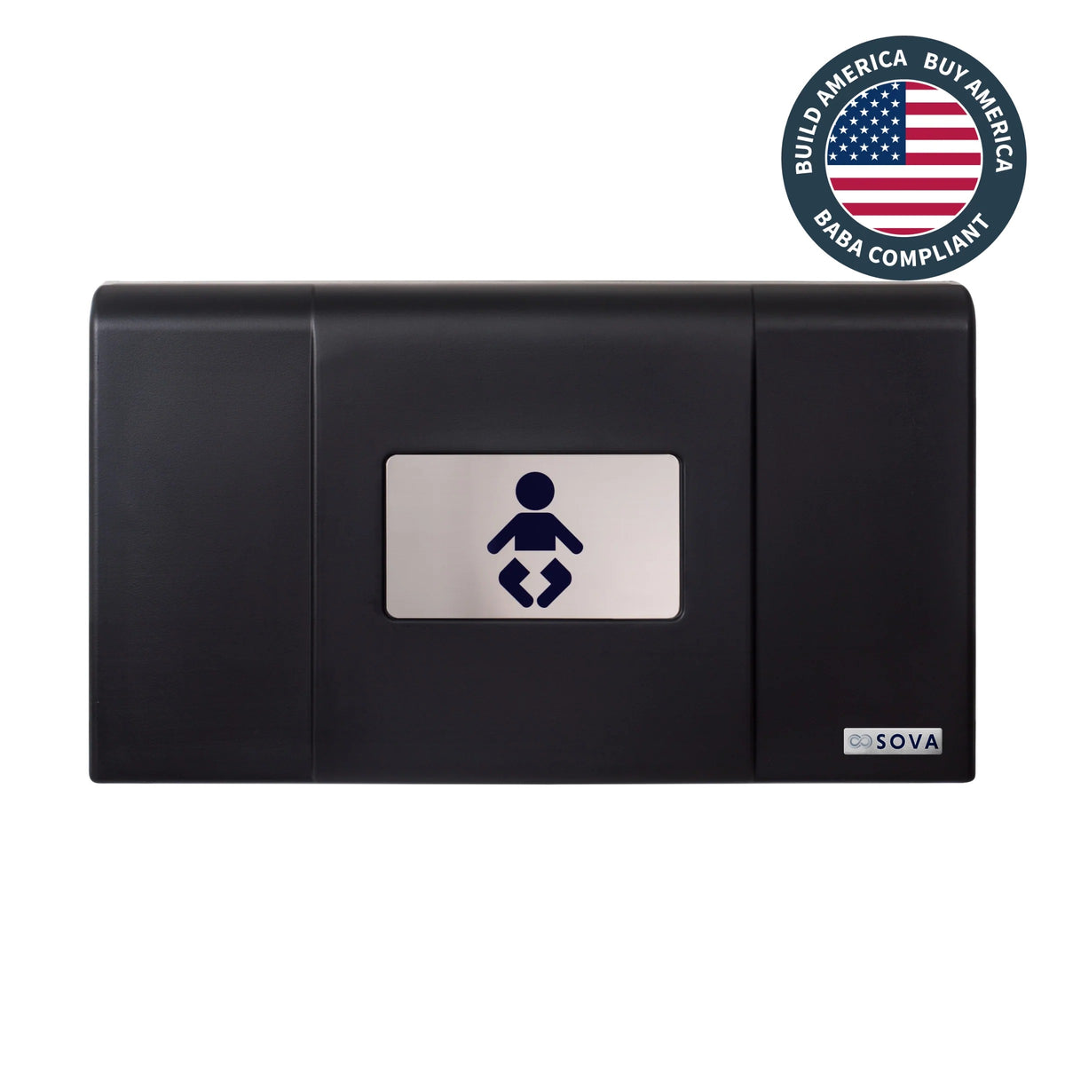 Sova Span Polyethylene Baby Changing Table, 37 5/8" Wide - White Granite