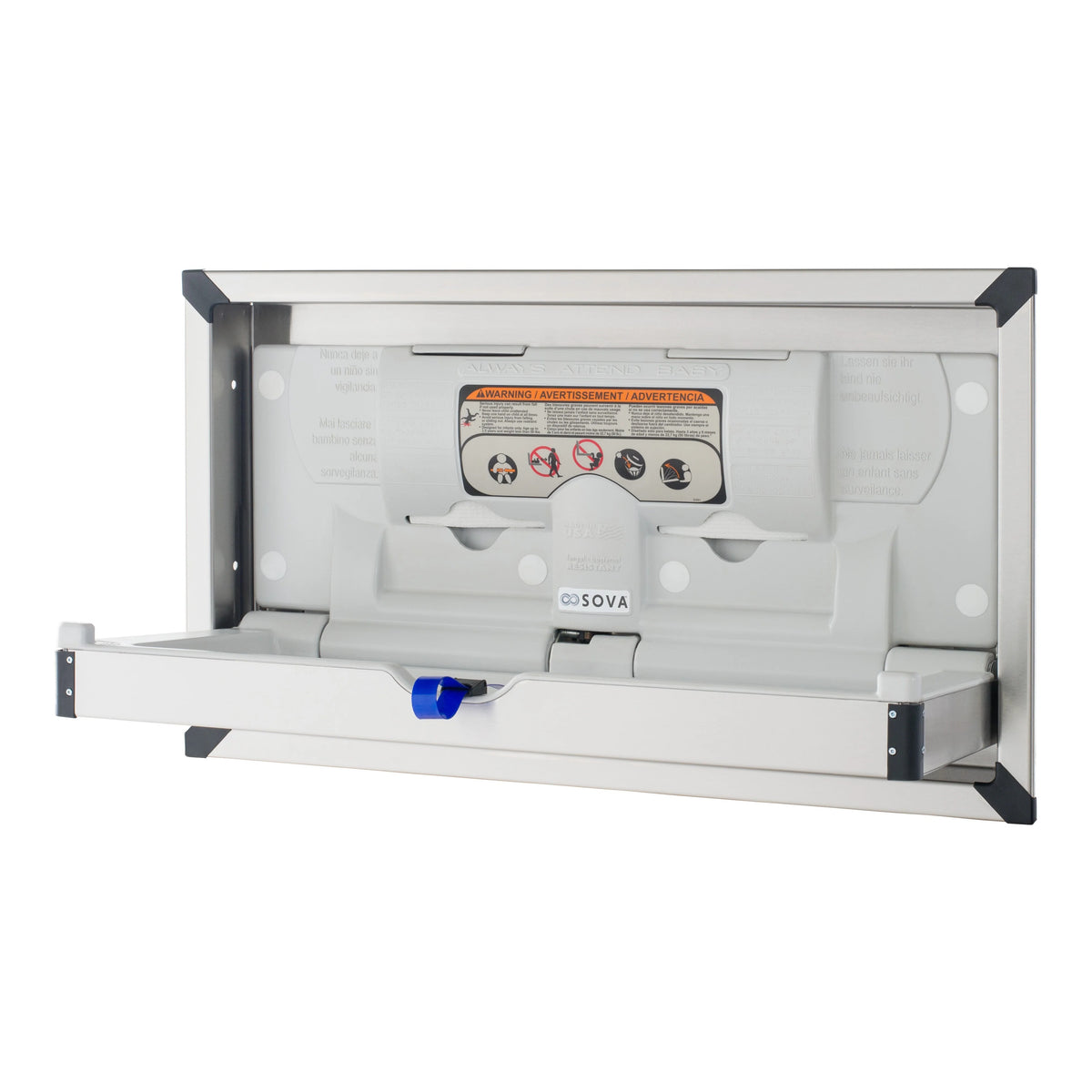 Sova Vantage Stainless Steel Baby Changing Table, 34 3/4" Wide - photo 2
