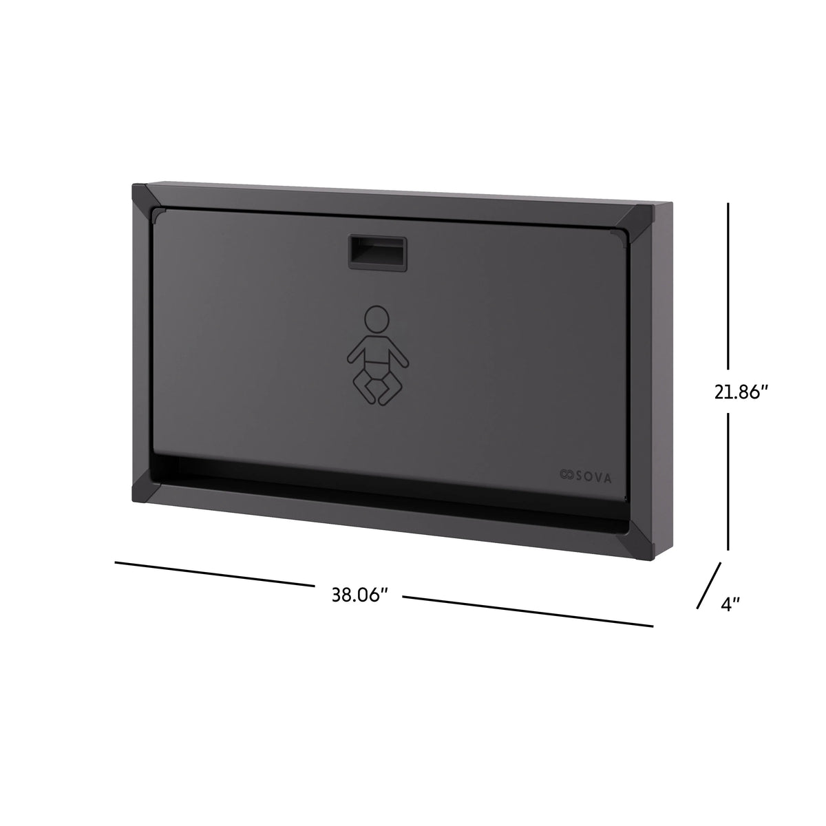 Sova Vantage Stainless Steel Baby Changing Table, 34 3/4" Wide - photo 4