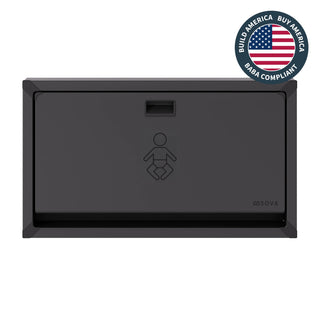 Sova Vantage Stainless Steel Baby Changing Table, 34 3/4" Wide - Black