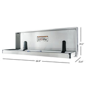 Sova Solace Stainless Steel Changing Table, 64 1/4" Wide, Silver - photo 4