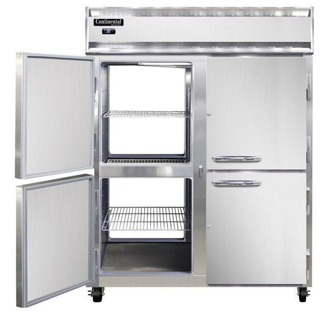 Continental Refrigerator 2RE-N-PT Refrigerator, 50 cu. ft., Silver - 2 Doors