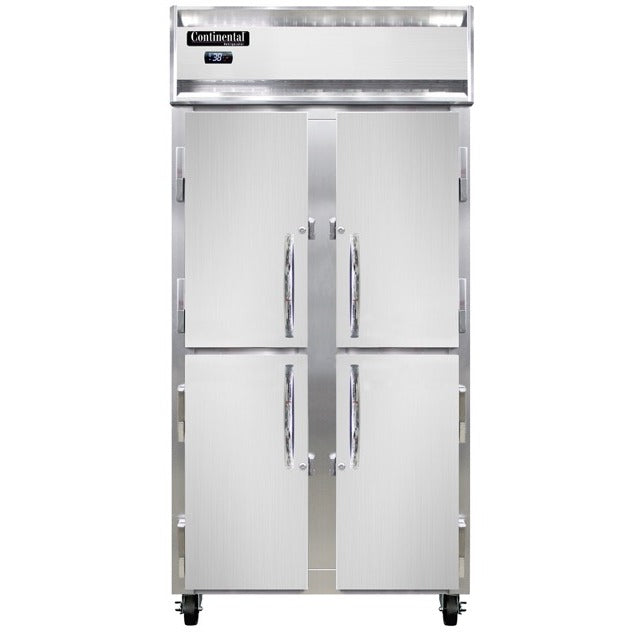Continental Refrigerator 2RSE-N Reach-In Refrigerator, 30 cu. ft., Silver - 4 Doors