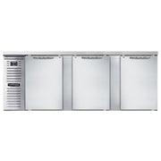 Continental Refrigerator Stainless Steel Bar Refrigerator, 90" Wide, 115V - 25 cu. ft.