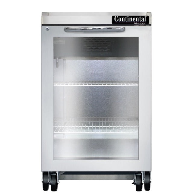 Continental Refrigerator Stainless Steel Bar Refrigerator, 115V - 8 cu. ft.