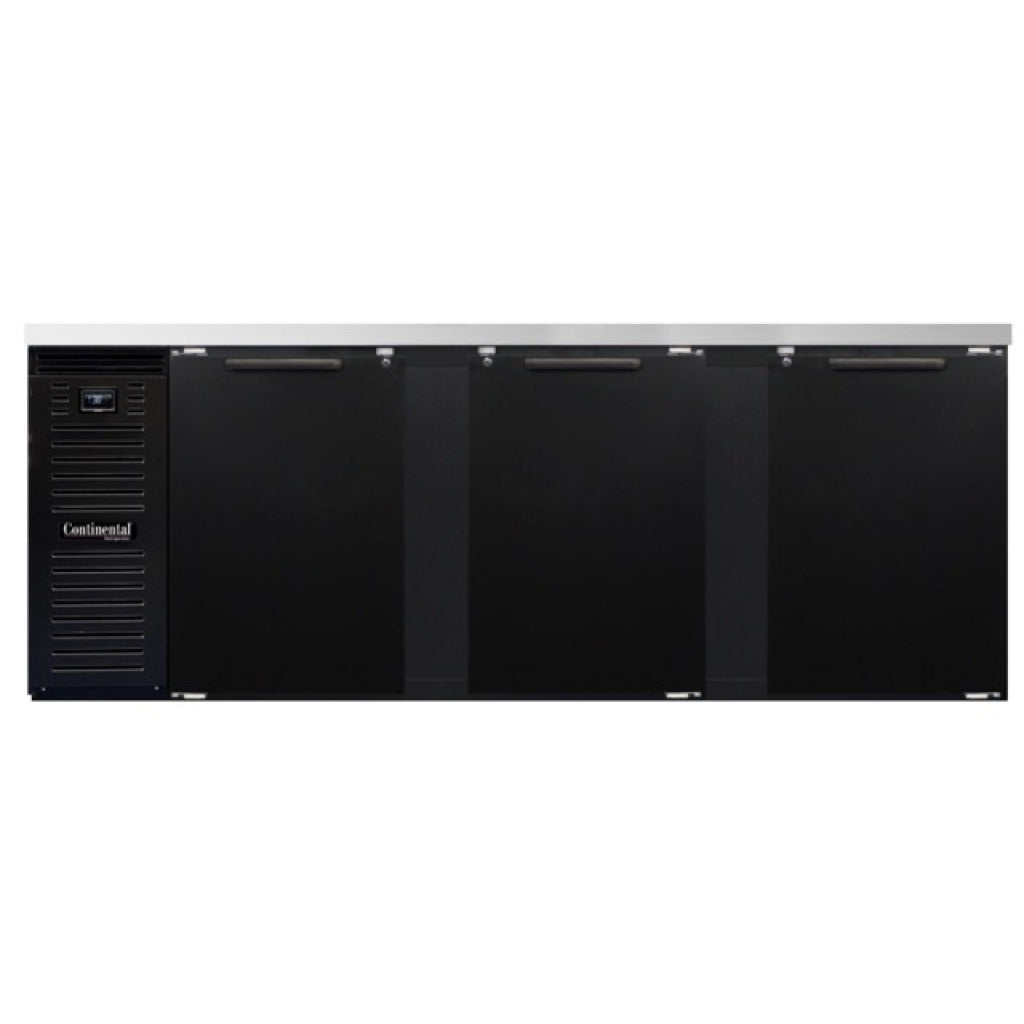 Continental Refrigerator Stainless Steel Bar Refrigerator, 90" Wide, 115V - 25 cu. ft.