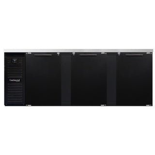 Continental Refrigerator Stainless Steel Bar Refrigerator, 90" Wide, 115V - 25 cu. ft.