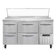 Continental Refrigerator PA60N Pizza Prep Table, 19 cu. ft., 115V - Default Title