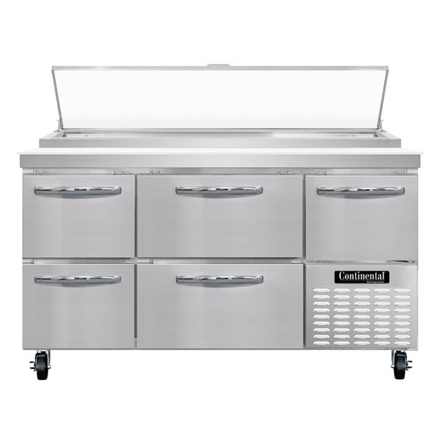 Continental Refrigerator PA60N Pizza Prep Table, 19 cu. ft., 115V - Default Title