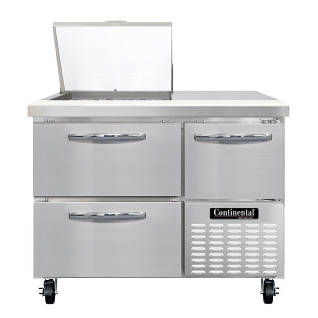 Continental Refrigerator RA43N-9M Sandwich Prep Table, 12 cu. ft., 115V - RA43N-9M-D