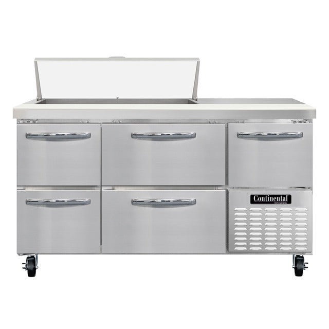 Continental Refrigerator RA60N-10 Sandwich Prep Table, 19 cu. ft., 115V - 2 Shelves